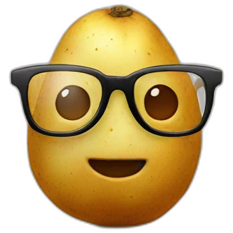 Patatoes with glasses emoji