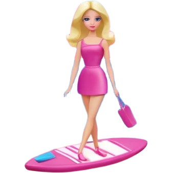 Matisse barbie slop style pink SPAM art landscape emoji