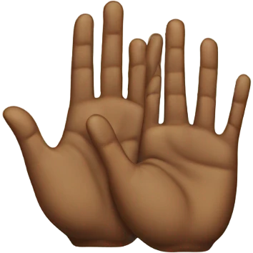 Two hands with fingers crossed emoji