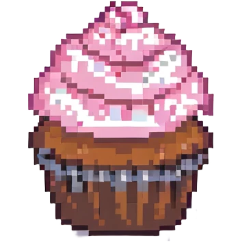 cupcake with pink icing emoji