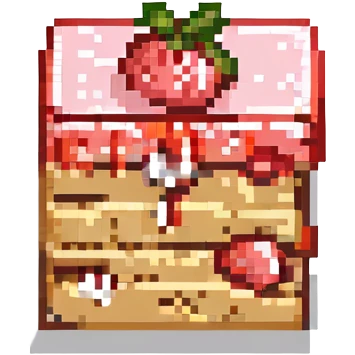 slice of strawberry cake emoji