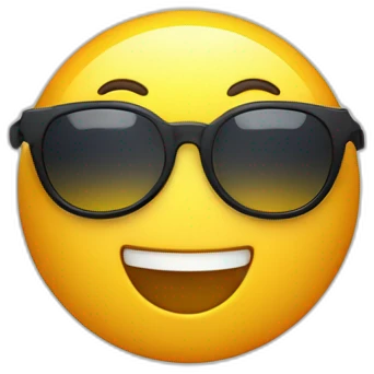 Carita con lentes de sol con una lágrima saliendo  emoji