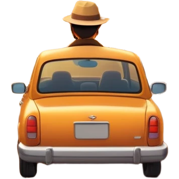 A parked car rests on the side of a long with a person outside , empty road stretching toward a golden sunset. The sky glows with warm colors, and the landscape ahead feels open, peaceful, and full of promise. love  emoji