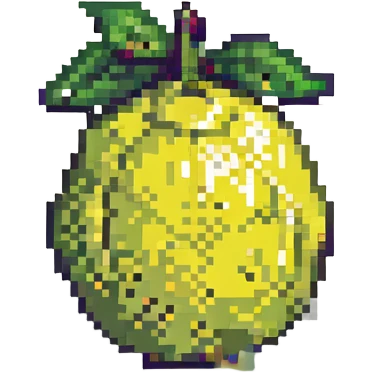 a lemon, pixel art style emoji