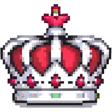 black crown with red ruby details emoji
