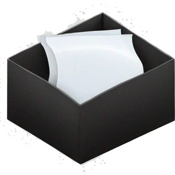black packet with word “clout” emoji
