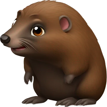 Brown mole mammal emoji