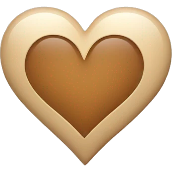 Beige IOS heart  emoji