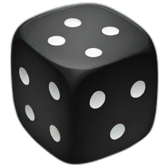 Black dice emoji