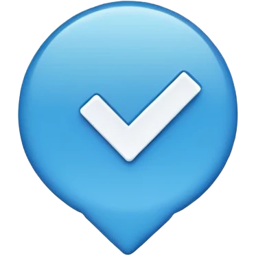 علامة صح زرق emoji