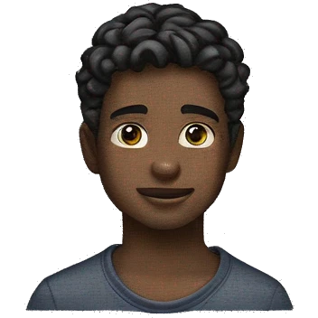 lonely boy portrait emoji