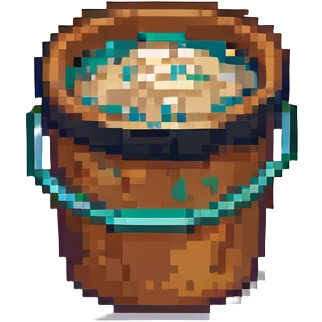 A bucket of sand emoji