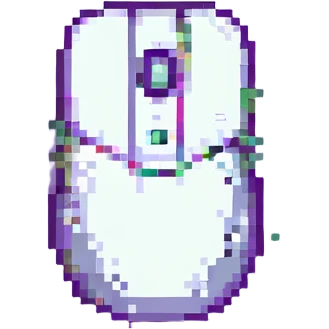 computer mouse, purple emoji