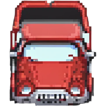 red and gray truck emoji