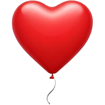 Heart shaped balloon  emoji