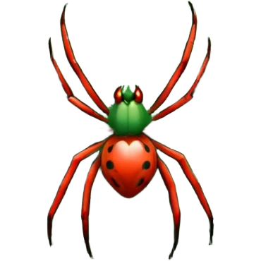 Green spider web emoji