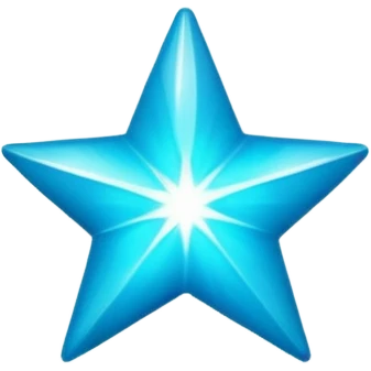 Glitter Cian Star Explosion emoji