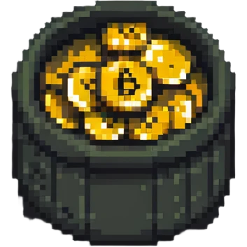 сундучок with gold coins inside emoji