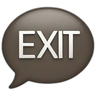 Text ,,EXIT-BOUND" emoji