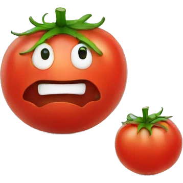 embarrassed tomato emoji