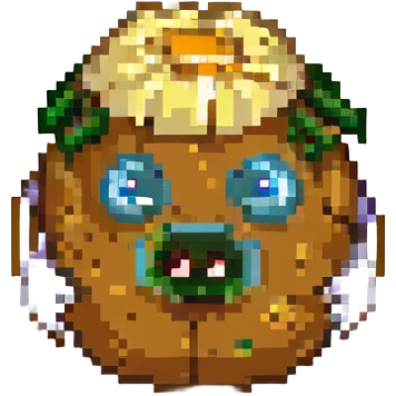 potato with eyes, nose, mouth, ears, hands, and feet emoji