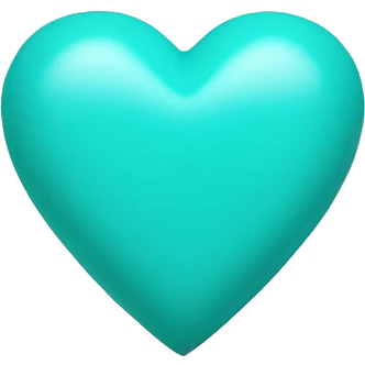 Turquoise heart emoji
