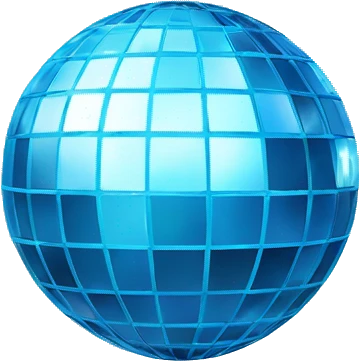 light blue disco ball emoji