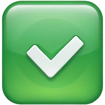 check mark button green square emoji