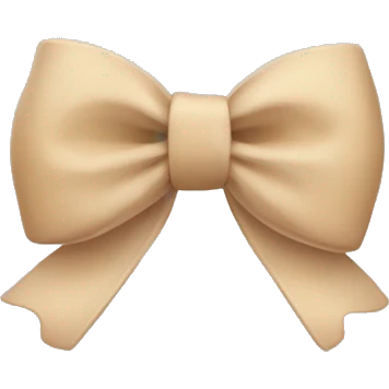 Beige bow emoji