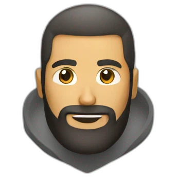 Man padlock beard slanted view emoji