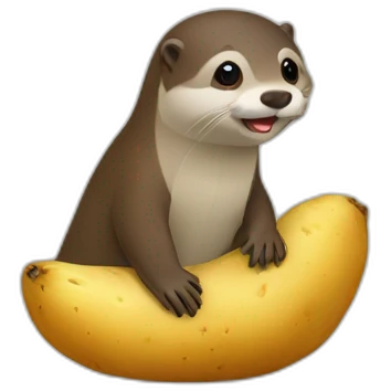 Loutre sur patate emoji