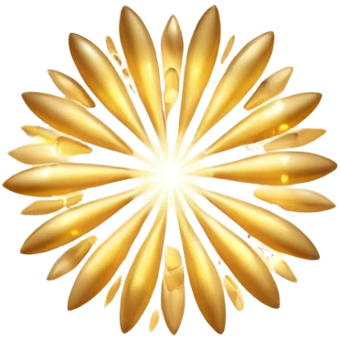 Cluster of radiant golden sparkles floating in mid‑air, soft bokeh, magical glow, dark blurred background, high resolution emoji