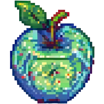 pixel art apple, simple, vibrant colors, no text emoji