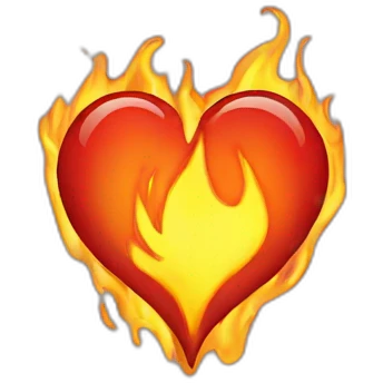 Heart on fire emoji