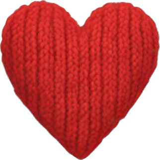 Knitted heart emoji