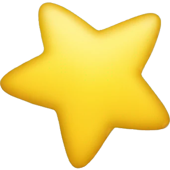 A star Emoji with Half of the star in simple yellow and the other half cut off or whitestar ⭐ emoji