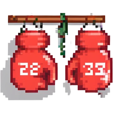 красные боксерские перчатки с надписью "23", no background emoji