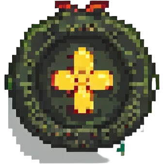 nuke symbol, pixel art style emoji