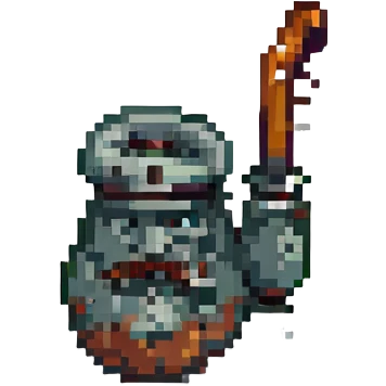 smoking pipe pixel art style emoji