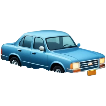 showing a flood disaster scene with strong water waves overflowing streets, partially submerged houses and cars, dark cloudy sky emoji