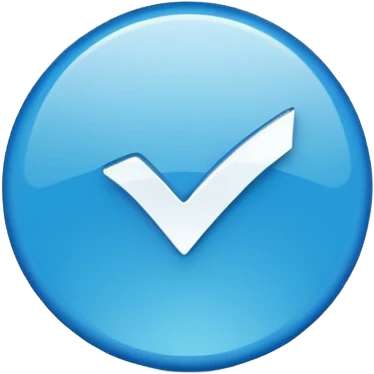 Este emoji✅en azul y que sea un circulo emoji