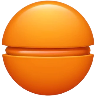 Orange Round Pill with line down middle emoji