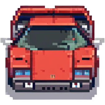 красная Lamborghini Countach, no background emoji