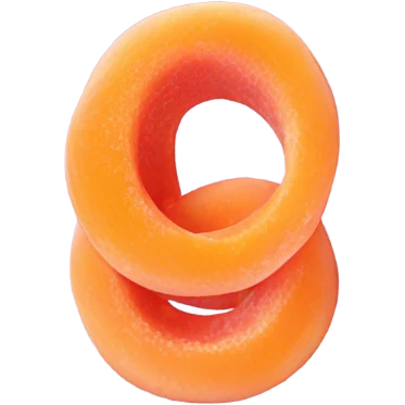 One Peach ring gummy candy emoji