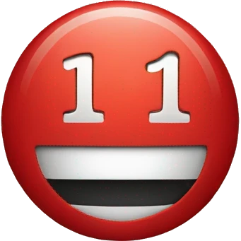 red circle with number 1  emoji