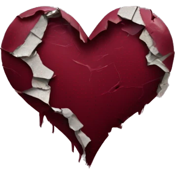 torn maroon heart emoji
