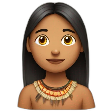Emoji de un joven indigena con corona emoji