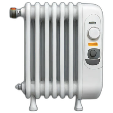 A radiator with an electrician emoji