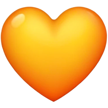 Heart Orange and yellow emoji