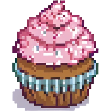 cupcake with pink icing emoji